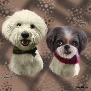 2 dogs creative painting