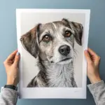 Framed Pet Art Print - 12x16 inches